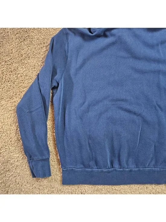 American Eagle Sweatshirt Mens M Blue Pullover Hoodie Logo Athletic Fit Casual - Picture 10 of 12